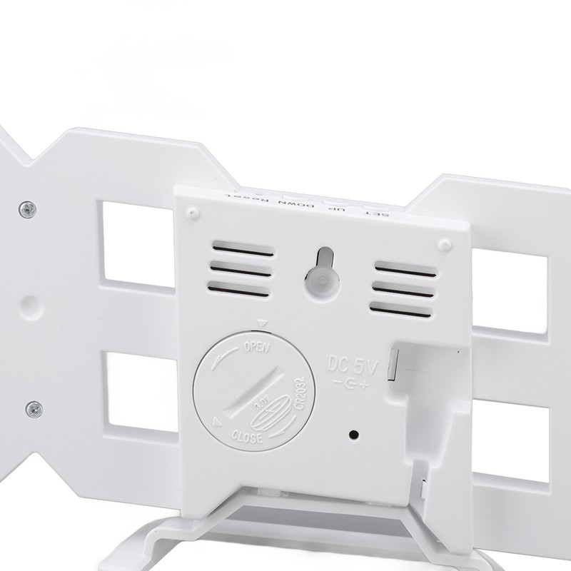 3D LED Digital Clock Time Temperature Display Night Light Alarm