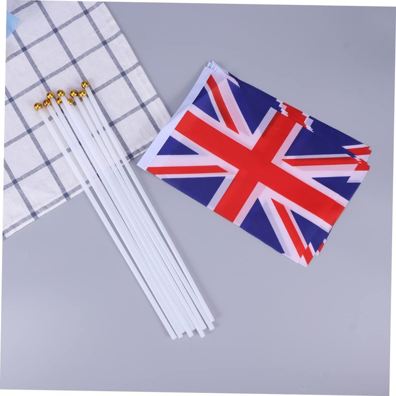 Operitacx UK Flag Hand Flags 50pcs Mini Britain Flags on