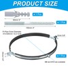 PATIKIL 12.2"-12.6"/310-320mm Split Ring Pipe Hanger, Heavy Duty Adjustable Pipe