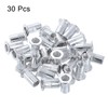 sourcing map #10-24 Rivet Nuts Aluminium Alloy Knurled Flat Head