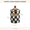 MACKENZIE-CHILDS Medium Enamel Canister, Kitchen Storage Container for Flour and