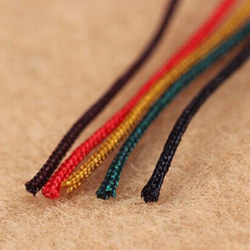0.8mm Nylon Cord, Thread Chinese Knot Macrame Rattail Bracelet Braided
