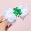 St. Patrick Baby Hairpin Hair Clips Bowknot Green Clover Ribbon