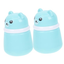 Baluue 2 Pack Bear Baby Powder Puff Box Talcum Container Infants Body Powder Box