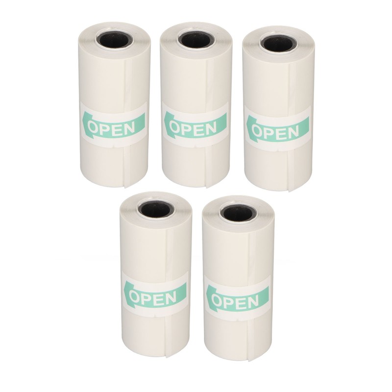 5 Rolls Adhesive Thermal Paper 2.2in Long 1in Wide Printing