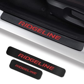 Fit for Ridgeline 2005-2024 Car Door Sill Protector for Honda Ridgeline Accessories, Carbon Fiber Leather Door Sill Sticker,Reflective Automotive Door Entry Guard,Decoration Door Sill Scuff Plate