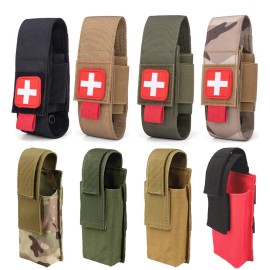 Unbranded Tactical Tourniquet Holder Case Molle TQ Pouch Duty Belt CAT Tourniquet Holster - Army Green(without red cross)