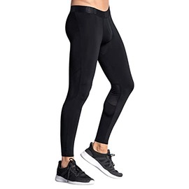 LEO Compression Pants for Men - Workout Leggings Tights Underwear Black