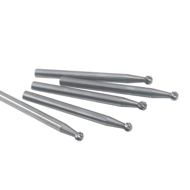 Luo ke 5 Pcs 2.5mm Carbide Ball Burs, 1/8'' Shank