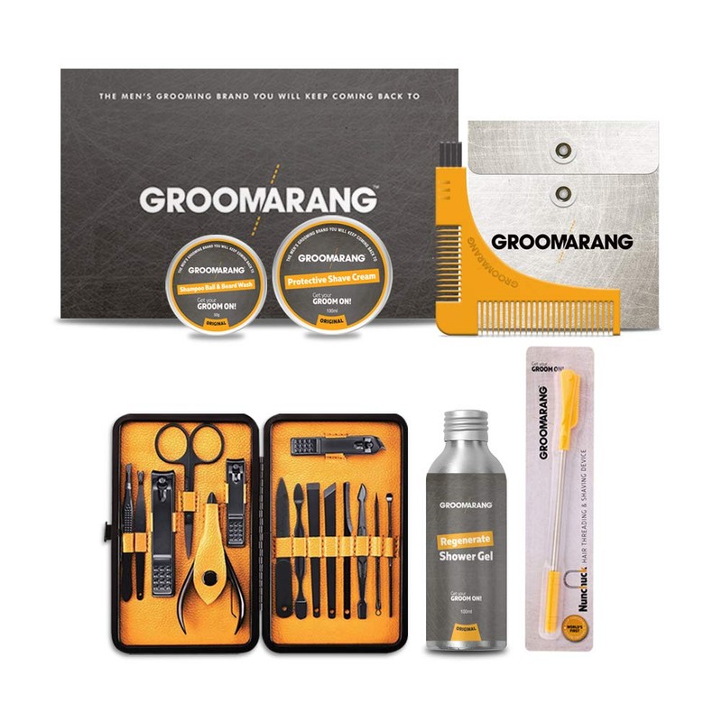 Groomarang 20pc Male Grooming Kit | All in One Mens