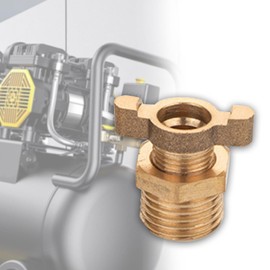 Milageto Air Compressor Drain Valve Copper Drain Valve Portable Repair Parts Wear Resistant Compressor Tank Replacement Accessories, Style B