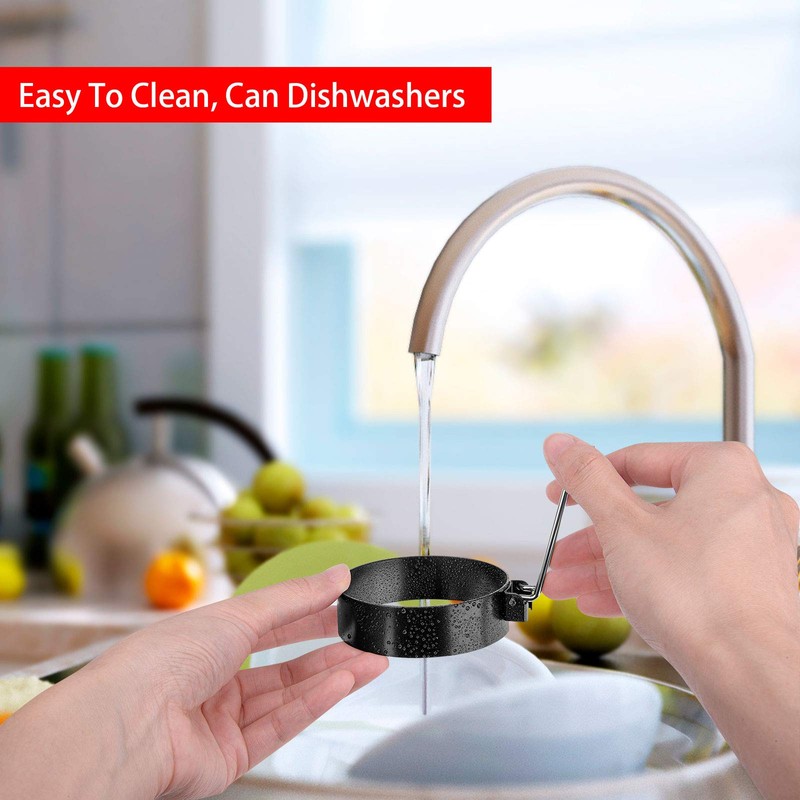 6 Pack Egg Ring, Stainless Steel Round Egg Cooking Rings