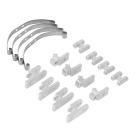 Spring Suspension Bars | Alloy Leaf Spring Suspension Bar Kit | Compatible with WPL B4 24 1/16 RC Cars (Silver)