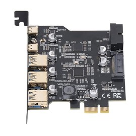 Annadue PCIe to USB 3.2 Card with 3 USB-A Ports and 2 USB-C Ports Internal PCI-E Express Expansion Card with 20Gbps Bandwidth for Desktop PC for Windows Linux for OS X