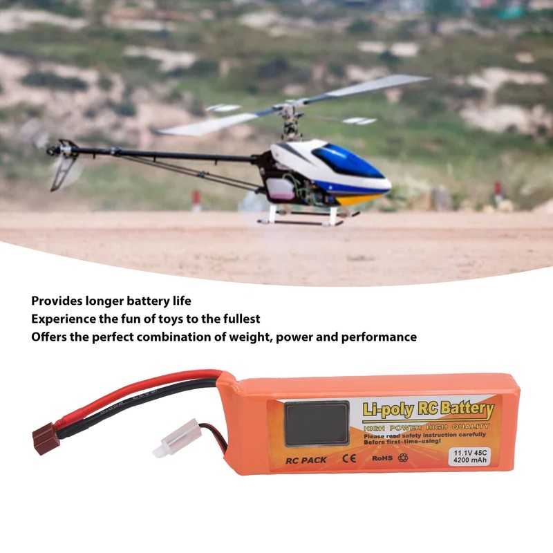 4200mAh Lithium Battery 11.1V 45C High Capacity Rechargeable Lipo Battery
