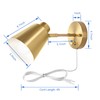 VATONI Plug in Wall Sconces with Remote Control, Adjustable Color