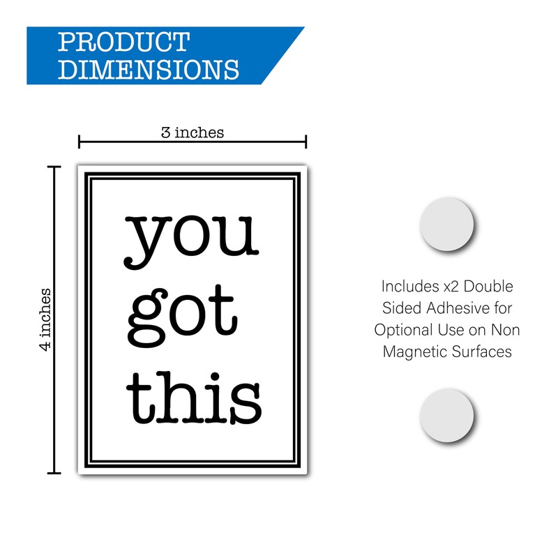 Inspirational You Got This Magnet, Positive Affirmation Stickers, Motivational Wall