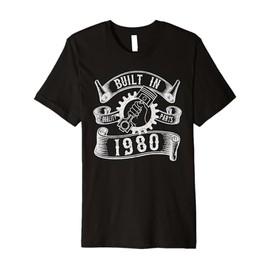 Born in 1980 Quality Parts, Piston Graphic Mechanic Gifts Premium T-Shirt