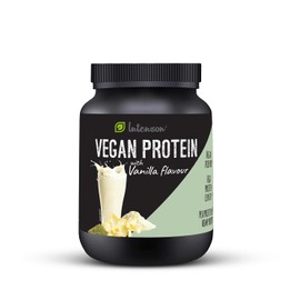 Intenson Veganes Proteinpulver Geschmack: Vanille [600 g], Pfanzliches Protein Pulver Erbsen und Hanf