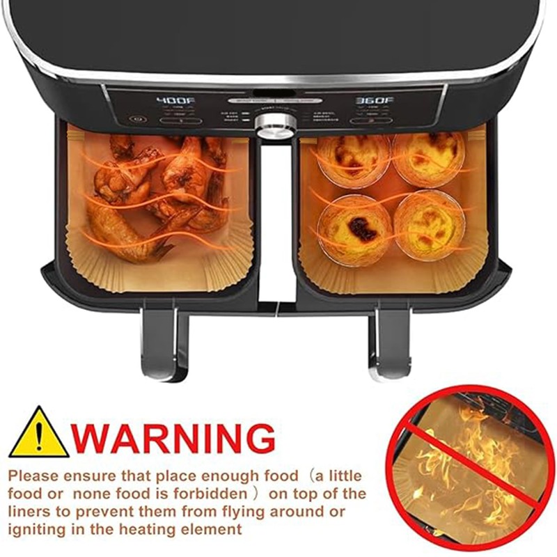 100 Pcs Air Fryer Disposable Liners,Air Fryer Liners Rectangle,Air Fryer