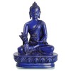 BUDDHAFIGUREN Buddha-Statue Medizinbuddha Blau aus Resin (Gießharz) 13 cm Sitzend