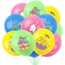 HADCKJA Easter Party Latex Balloons Decorations 12 Inch Easter Balloons for Easter Themed Party Balloons For Party Supplies Arch Decorations Party Sets-12 PCS