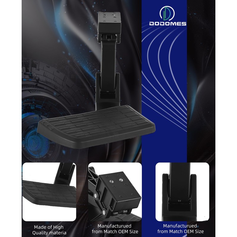 Dodomes Rear Bed Step Retractable Truck Bumper Step Replacement for
