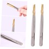 Mikinona Professional Eyebrow Tweezers Stainless Steel Clamps Flat Oblique Mouths