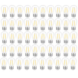 Jslinter 100Pack 2W S14 LED String Light Bulbs Replacement, 120LM, 2700K Warm White, Shatterproof, E26 Screw Base
