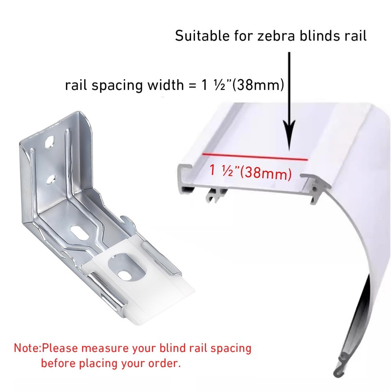 Zebra Shades Metal Blinds Mounting Bracket - Heavy Duty Support