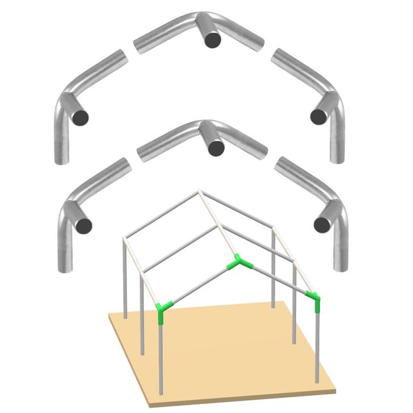 Canopy Fittings 1-3/8" High Peak Carport Connectors Set for Shelter