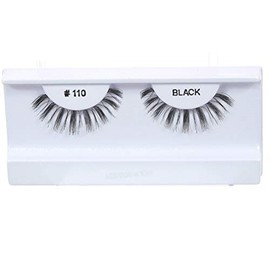 100 Pairs 100% Human Hair False Eyelashes Natural Black # 110