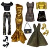 Eledoll Fashion Pack Red Carpet OSCARS GOLD GLAM Clothes Set