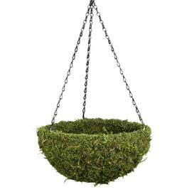 SuperMoss (29201) MossWeave Hanging Basket - Round, Fresh Green, Medium (14.5 Diameter)"