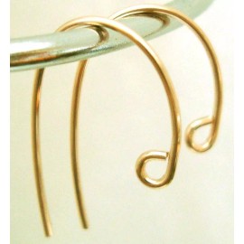 Unbranded 20x Yellow Gold Filled 14k earring ear wires bass clef earwires component GE28