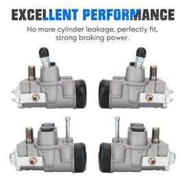 Front Brake Wheel Cylinders Shoes Fit for Honda Rancher 350 400 TRX350 TRX400 2004-2006, Foreman Rubicon 500 01-04, Rincon 650 03-05 45310-HN2-006 45330-HN2-006 - Full Set Left & Right ATV Drum Brakes