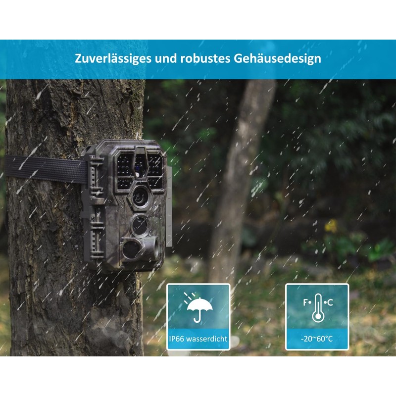 GardePro E5S Wildlife Camera 32MP 1296P H.264 Video, Wildlife Camera