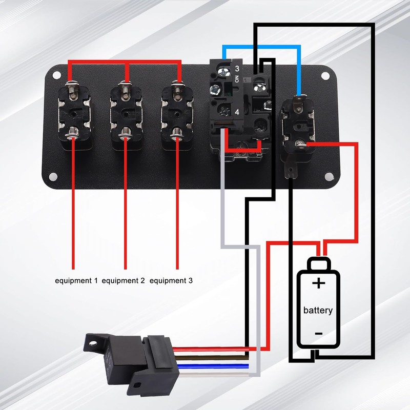 Weideer - Panel de interruptor de encendido de 12 V,