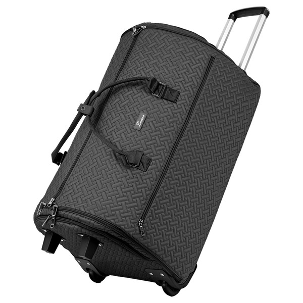LOEUO 93L Carry on Garment Duffle Bag with Wheels, Folding