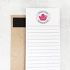 TEA TIME Refrigerator Notepads. Teapot Graphic, Perfect for Grocery List,