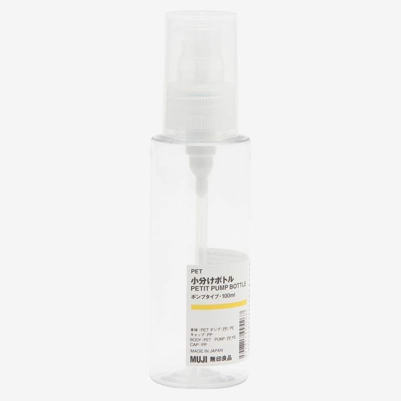 MUJI 18994267 PET Small Bottle Pump Type, 3.4 fl oz