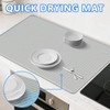24" x 24" Silicone Dish Drying Mat for Kitchen Lanstics