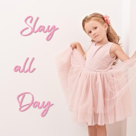 Zzbakress Slay All Day Teen Girl Wall Decor, Full Pink Preppy Aesthetic Wall Art, Decor for Teen Girl Rooms, Dorms, Bedrooms & More, Room Decor for Teen Girls (Elegant)