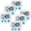 LinkDm 6 Pack Small Digital Kitchen Timer Magnetic Back and