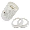 Socket E27 Thermoplastic White with Threaded Sheath and Attachment Cap
