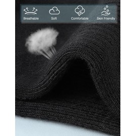 Airacker Athletic Socks Sport Running Calf Socks Performance Cushioned Breathable Crew Socks for Men Women(6 Pairs)