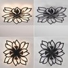 haodengshi Modern LED Ceiling Light Fixture Dimmable, 28" Black Modern