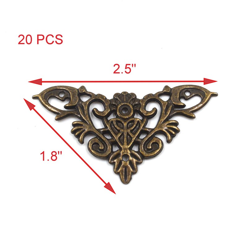 Geesatis 20 Pack Bronze Decorative Corner Cover Furniture Corner with