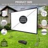 Outdoor Projector Screen with Stand 100 Inch: Portable Projection Screen