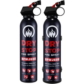 2PCS Fire Extinguisher for Home - Dry Stop Fire Extinguisher Spray, 600g Dry Chemical Fire Extinguisher for Kitchen, Car & Home | Portable, Fights Grease, Electrical & Vehicle Fires